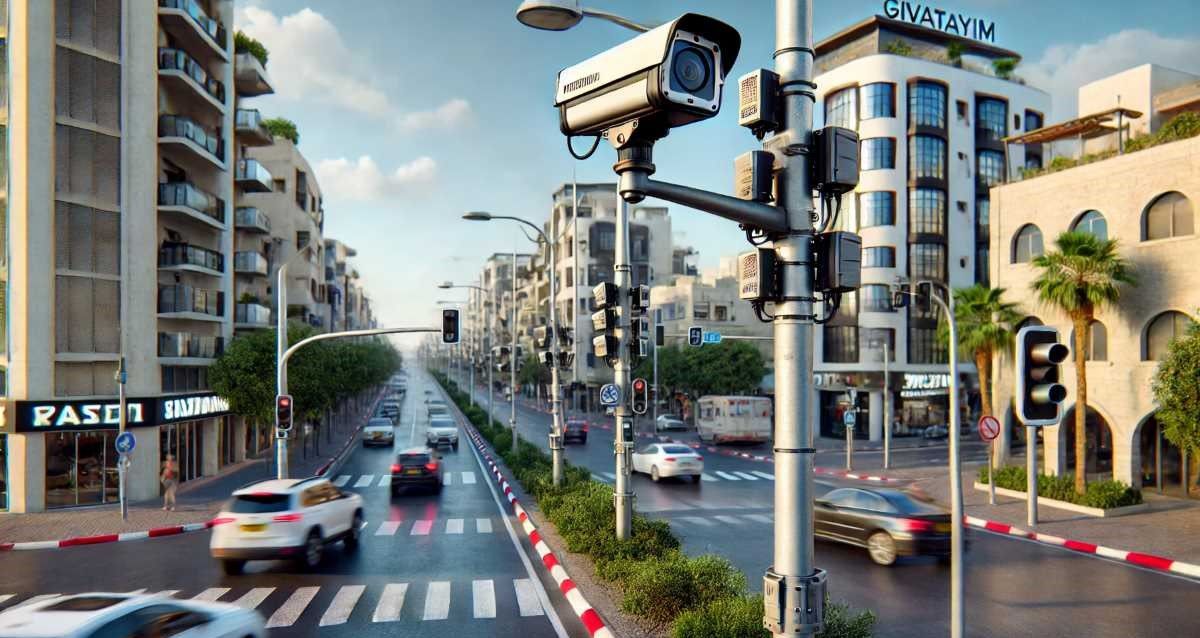 המחשה: מצלמות אכיפה. עיבוד AI - מערכת