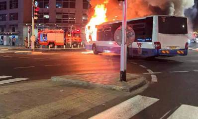 ניסיון הפיגוע באוטובוסים, רמת גן וגבעתיים בכוננות. אוטובוס בוער באמצע הכביש