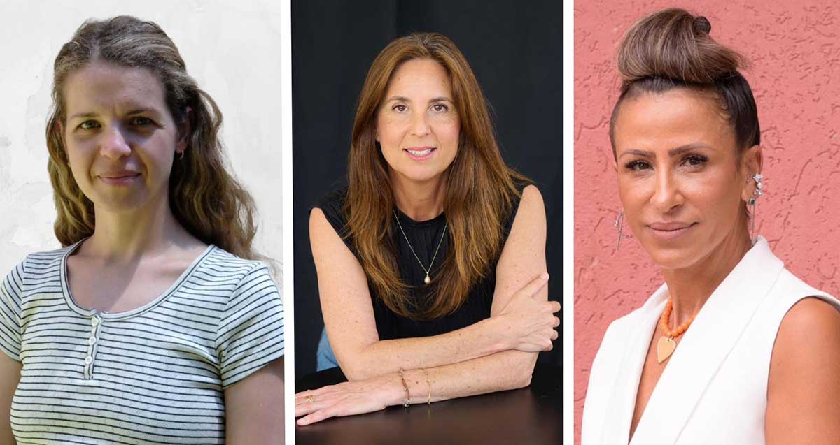 קרן בן כורש מנהלת בי"ס אלון, יעל ארגוב חכמון מנהלת מרכז סחל"ב, ומעיין גורן מנהלת בית אקשטיין