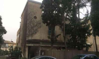 גבעתיים מחדשת את תכנית השימור העירונית. תמונה של בניין ישן וצמח גדל על הקיר. ברושים בצד הבית.