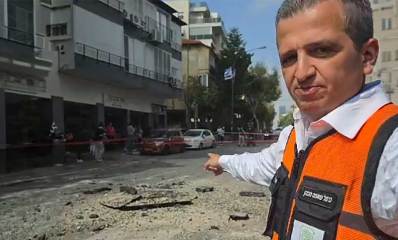 ראש העיר בזירת הנפילה ברמת גן 15.3
