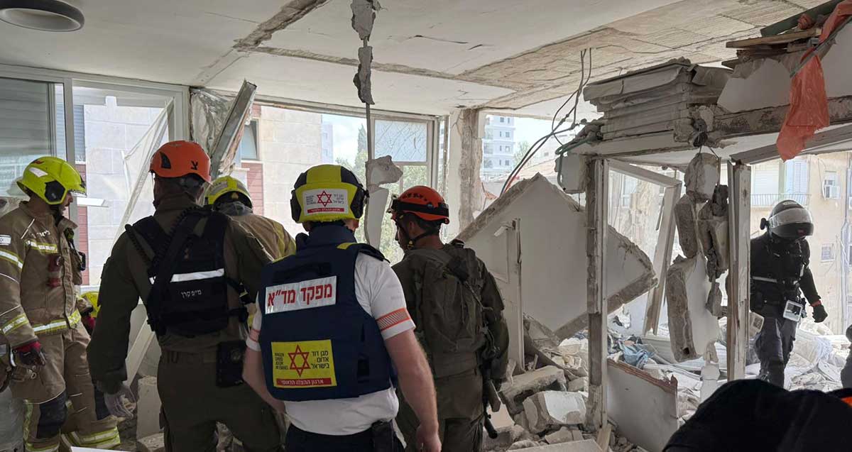 זירת הפגיעה ברמת גן