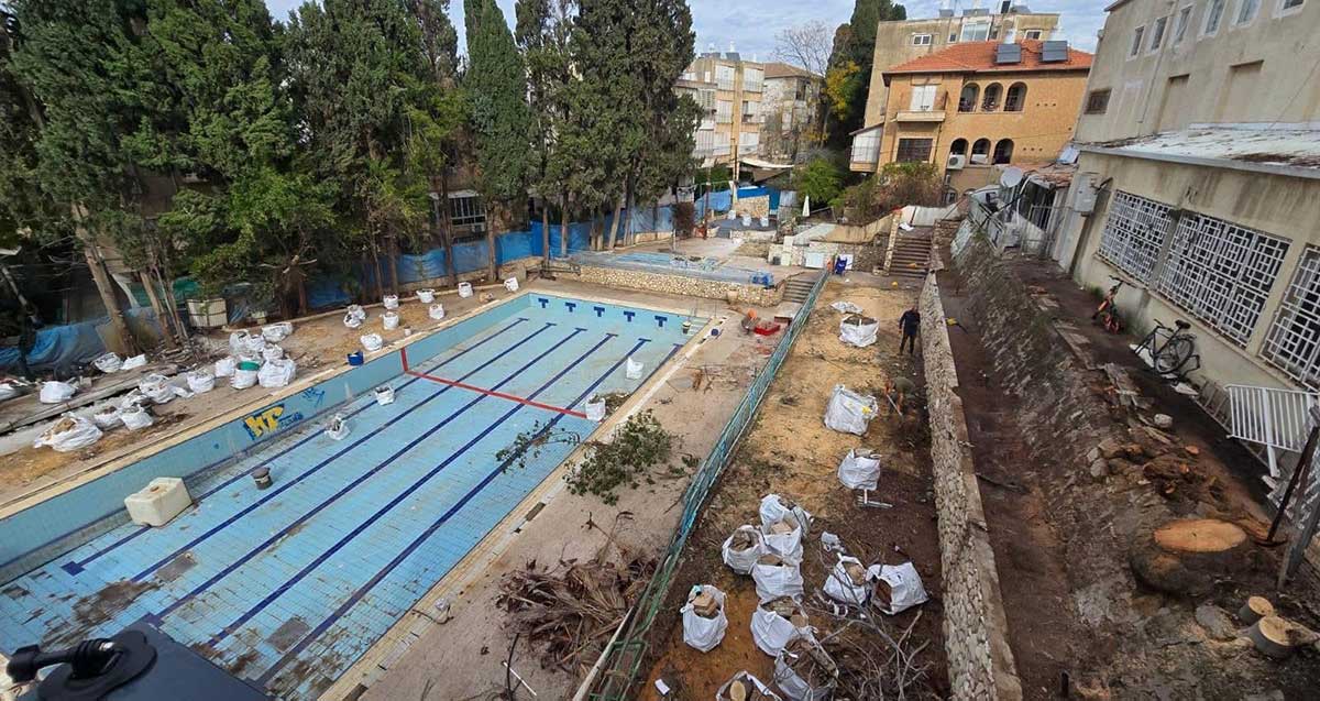 שיקום בריכת רמב"ם בגבעתיים