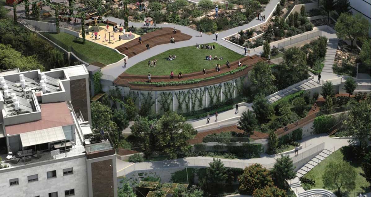 הדמיה של מאגר המים החדש במצפור גבעתיים
