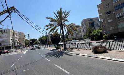 עמוד חשמל נפל בביאליק ברמת גן