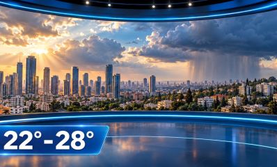 הדמיית אולפן תחזית רמת גן וגבעתיים, 22 עד 28 מעלות