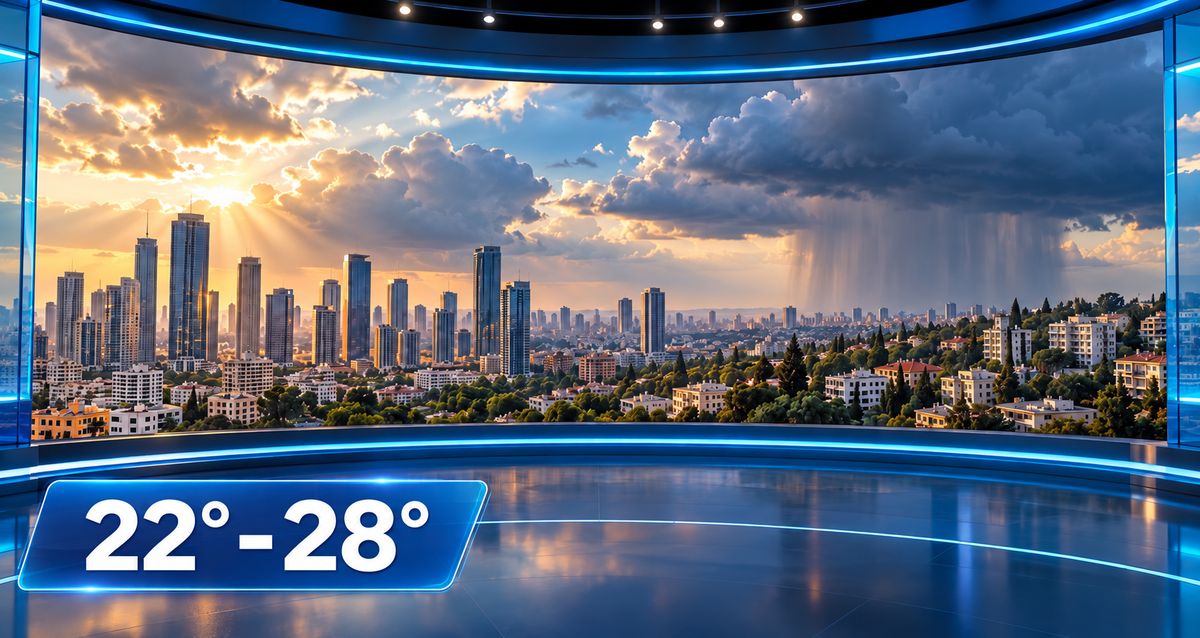 הדמיית אולפן תחזית רמת גן וגבעתיים, 22 עד 28 מעלות