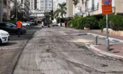 כביש מקורצף ברמת גן